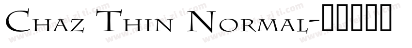 Chaz Thin Normal字体转换